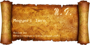 Megyeri Imre névjegykártya