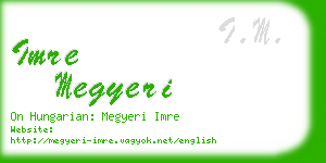 imre megyeri business card